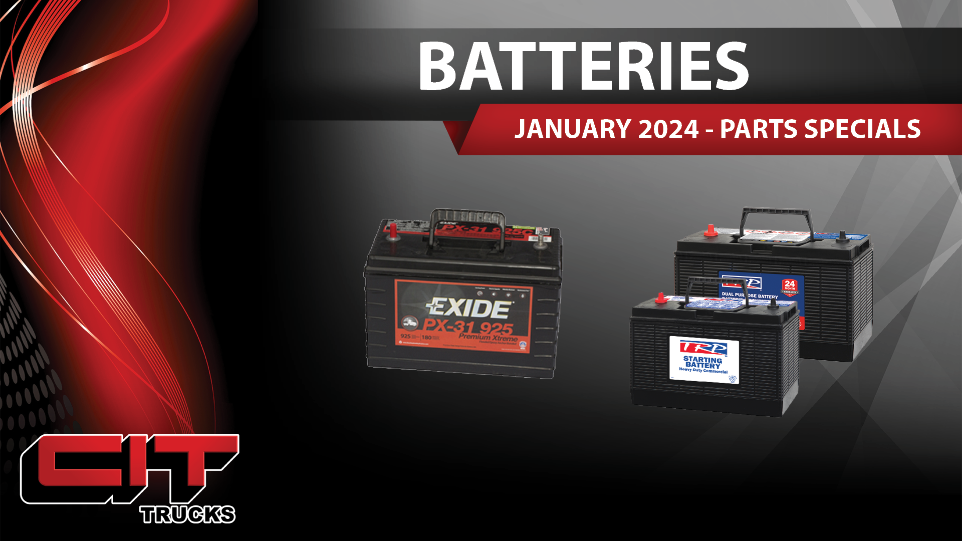 January 2024 Parts Specials Batteries