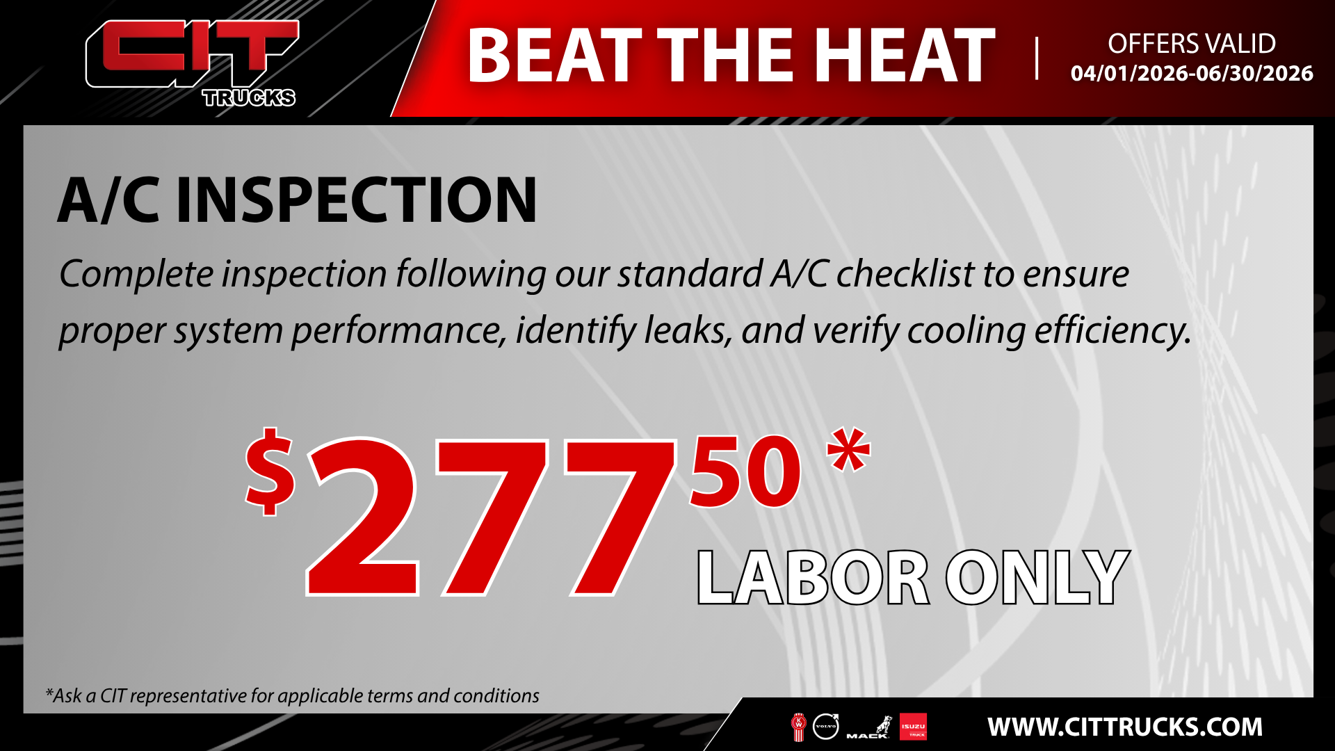 AC Inspection - CIT Trucks