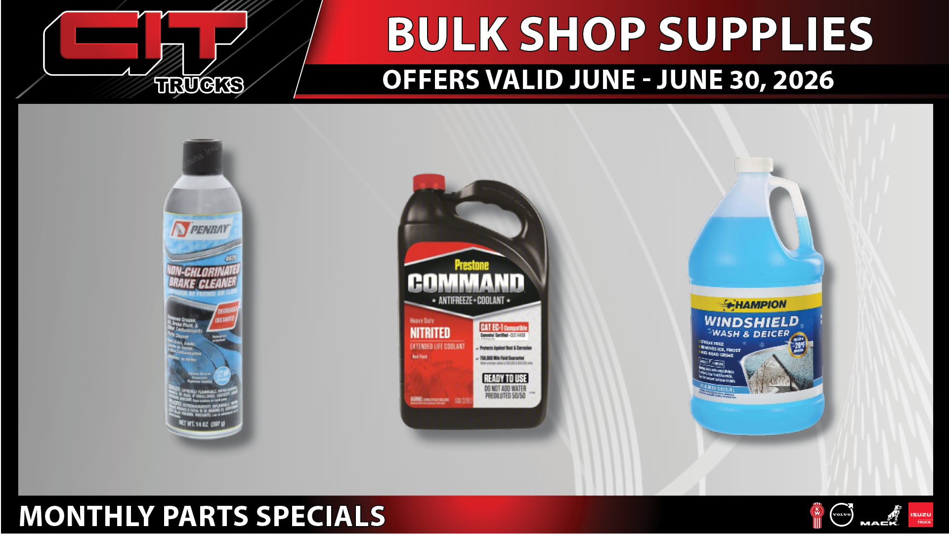Bulk Shop Supplies - CIT Trucks