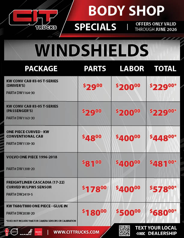 Windshields - CIT Trucks