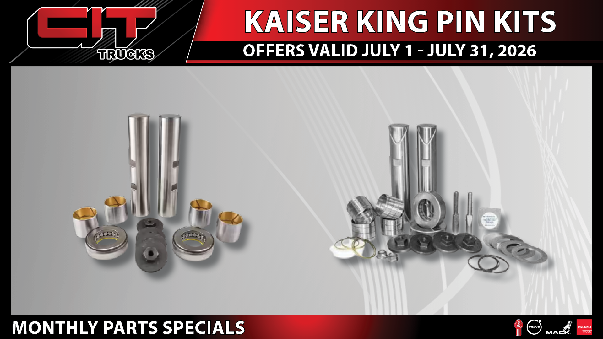 Champaign, IL 17 Kaiser King Pin Kits - CIT Trucks