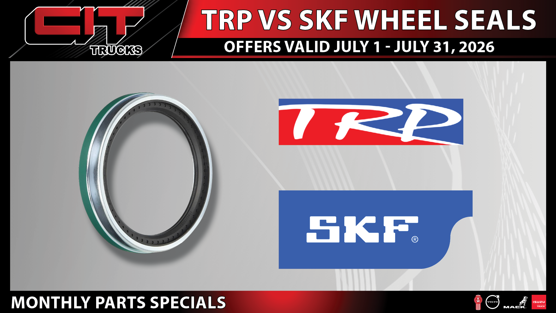 Parts 2 TRP Vs, SKF Wheel Seals - CIT Trucks