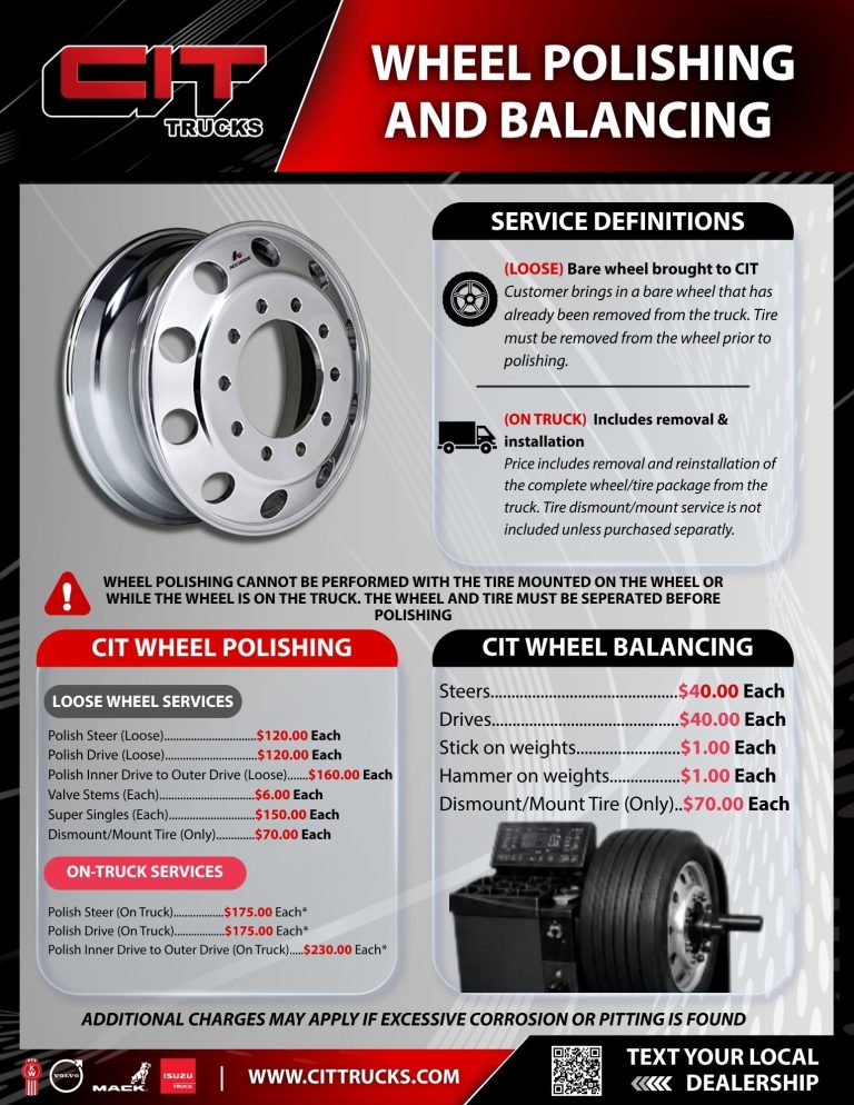 Wheel Polishing and Balance Special - CIT Trucks