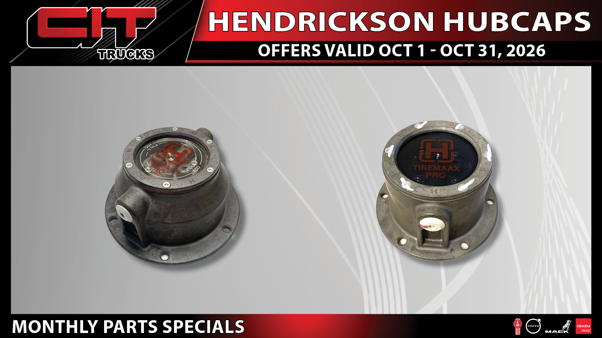 Hendrickson Hubcaps - CIT Trucks
