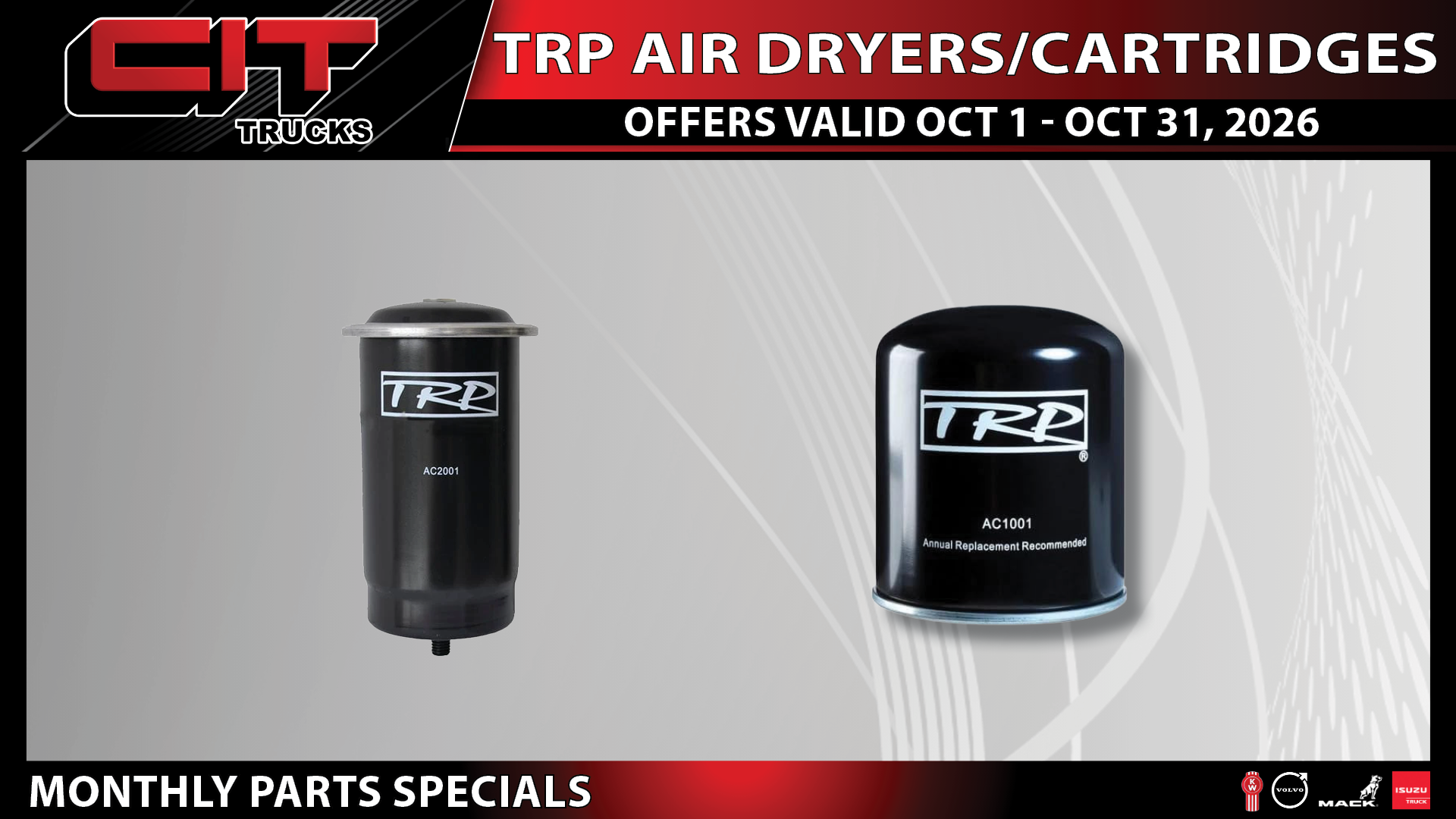 Rockford, IL 7 TRP Air Dryers and Cartridges - CIT Trucks